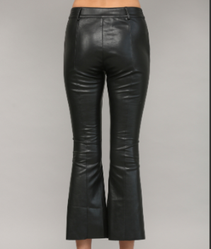 Fate Lux Faux Leather Crop Pants Black
