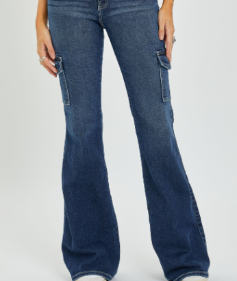 Cella High Rise Skinny Flare Cargo Style