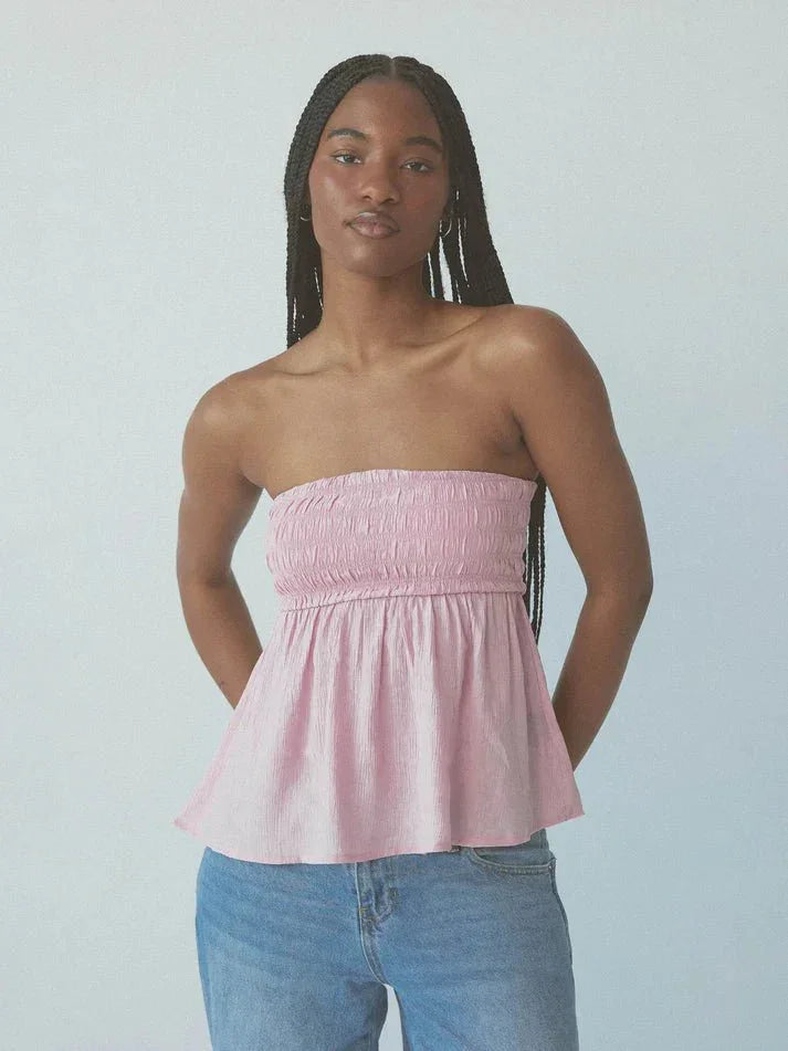 Klassy Flowy Tube Top - Brami - Heritage-Boutique.com M / Light Pink Klassy Flowy Tube Top - Brami - Heritage-Boutique.com M / Light Pink