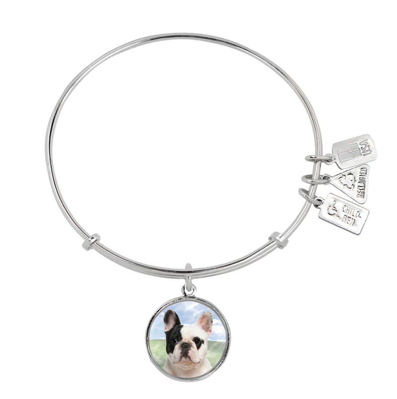 Wind and Fire Silver Dog Breed Bracelet