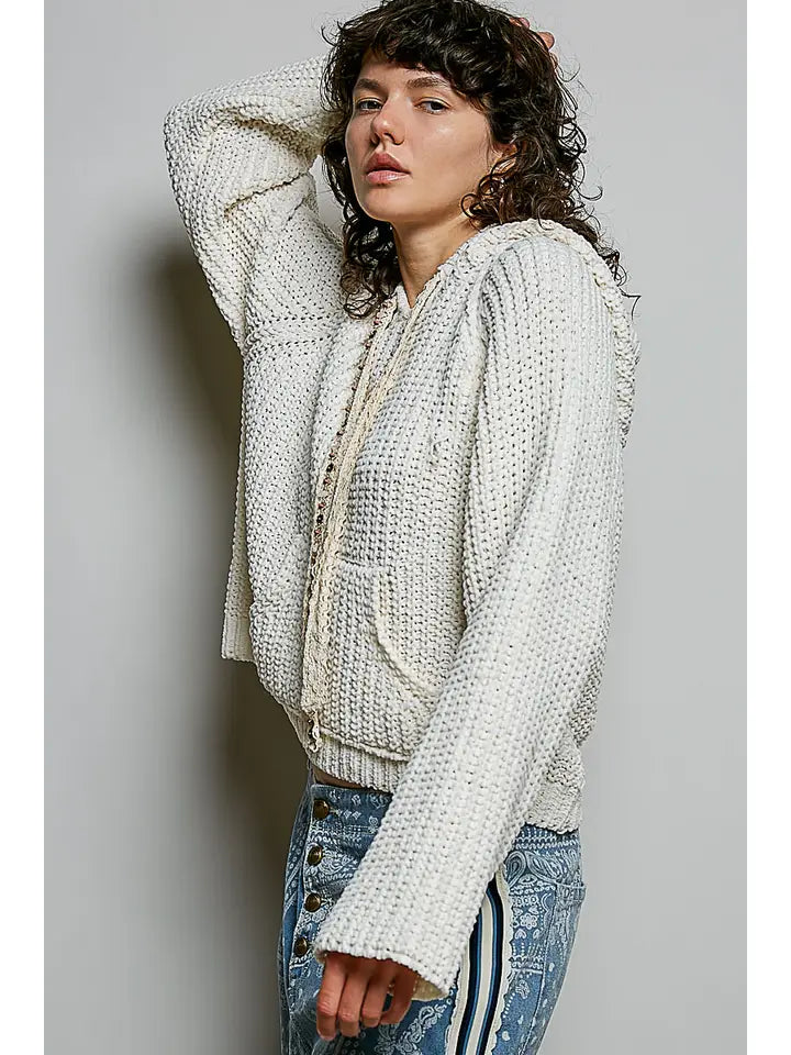 Sunday Soft Chenille Knit Hooded Sweater