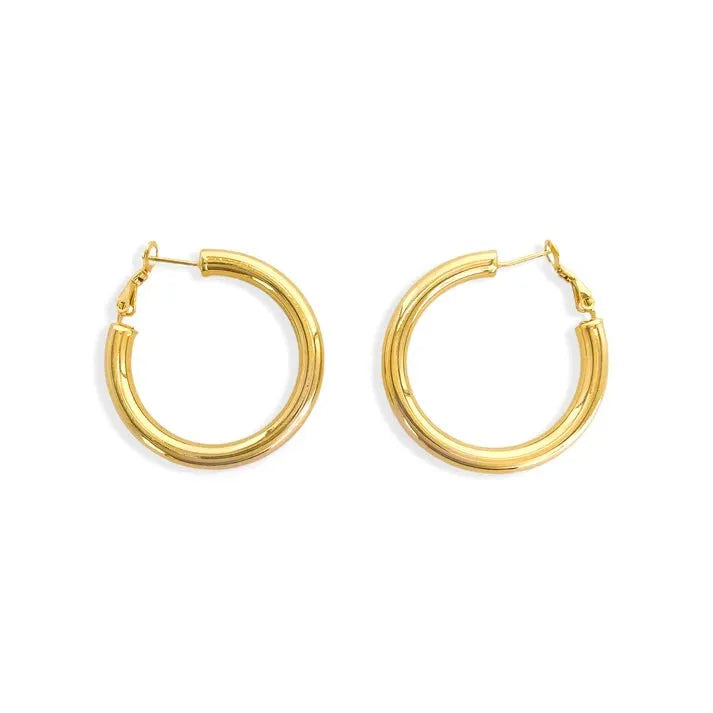 18K Gold Water Resistant Earrings - Heritage-Boutique.com