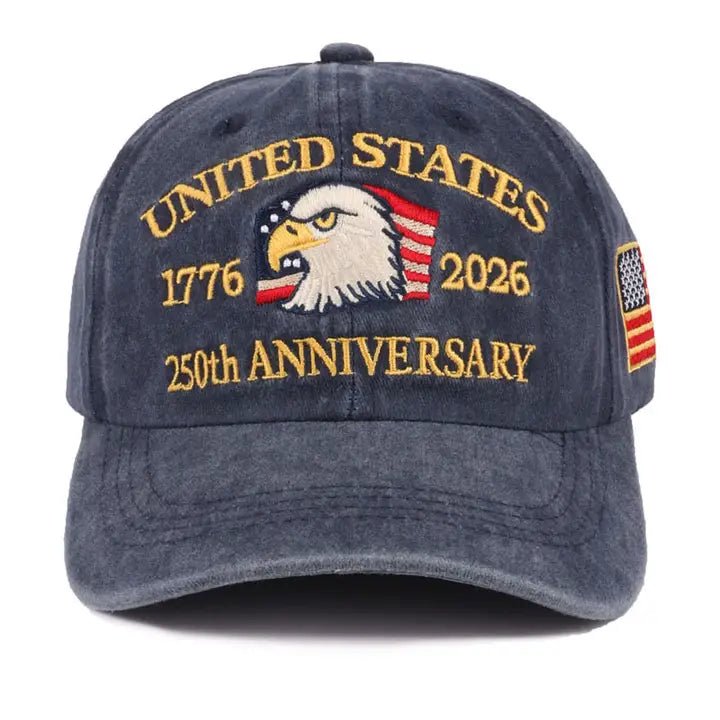 250th Anniversary Flag Eagle Embroidered Baseball Cap - Heritage - Boutique.com