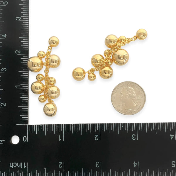 Dangling Spheres Earrings Gold