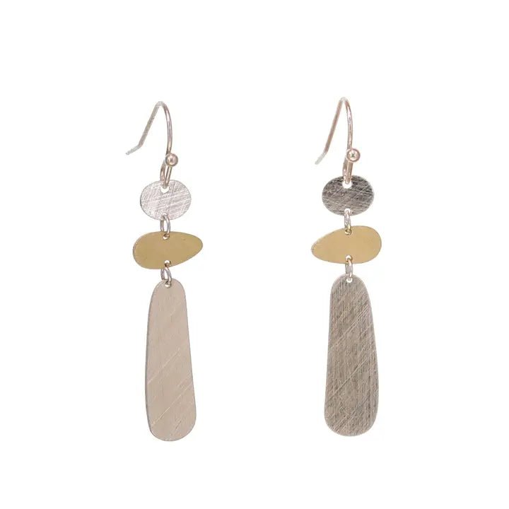 3 Organic Shapes Drop Earrings - Heritage - Boutique.com