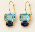 Celeste Aqua & Midnight Geo Drop Earring