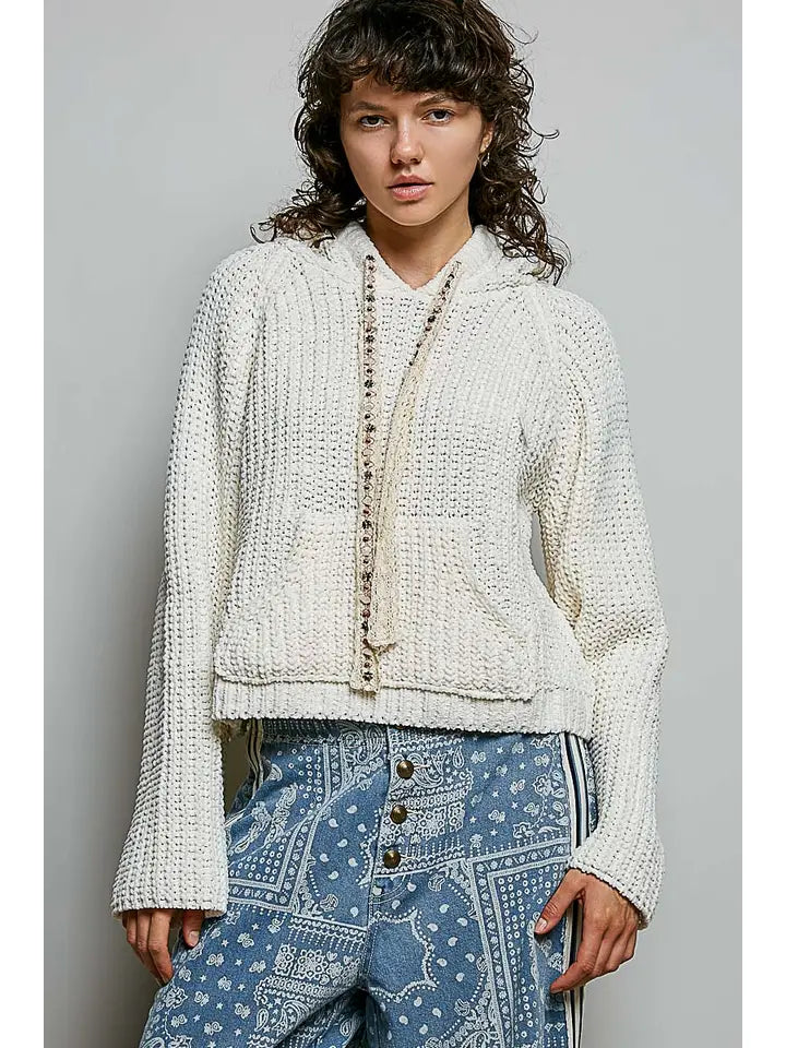 Sunday Soft Chenille Knit Hooded Sweater