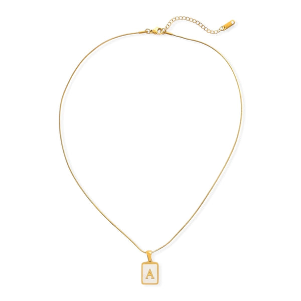 Elegant Water Resistant Initial Pendant Necklace