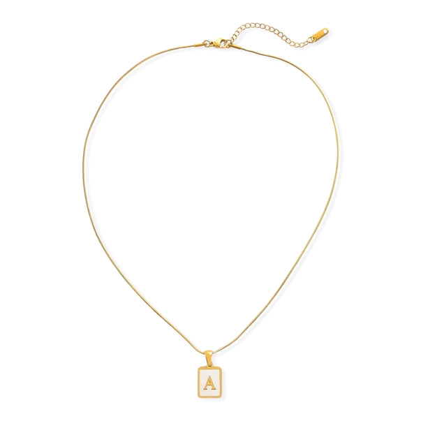Elegant Water Resistant Initial Pendant Necklace