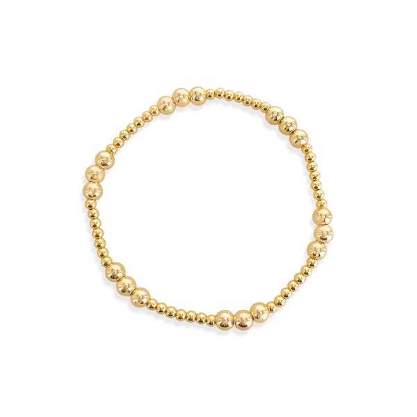 Gold Multi Bead Stretch Bracelet