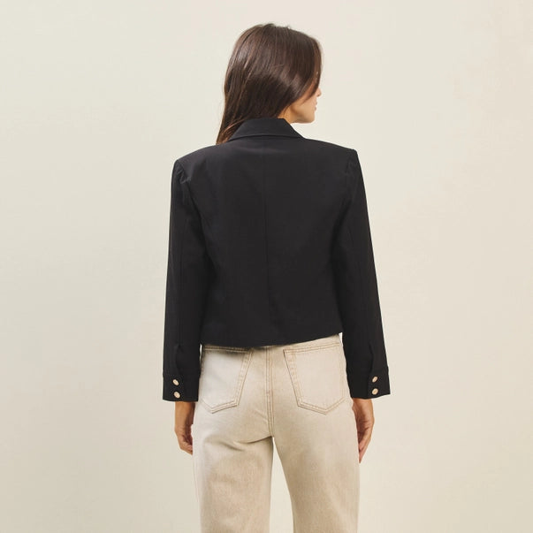 Able Black Jacket with Flap Pockets