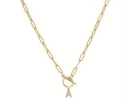 18K Gold Plated Initial Pendant Necklace