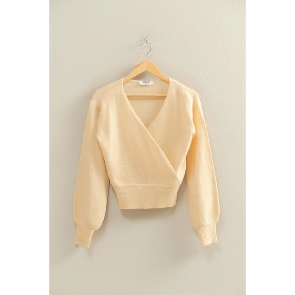 Surplice V-Neck Sweater