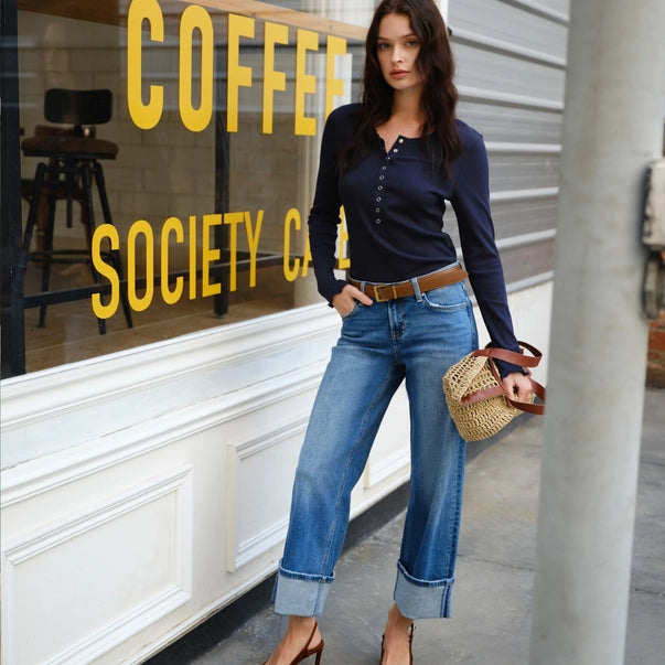 Low Rise Straight Leg Denim Jeans - NEW ARRIVAL