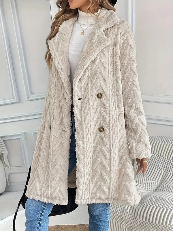 The Reversable Ripple Plush Long Coat