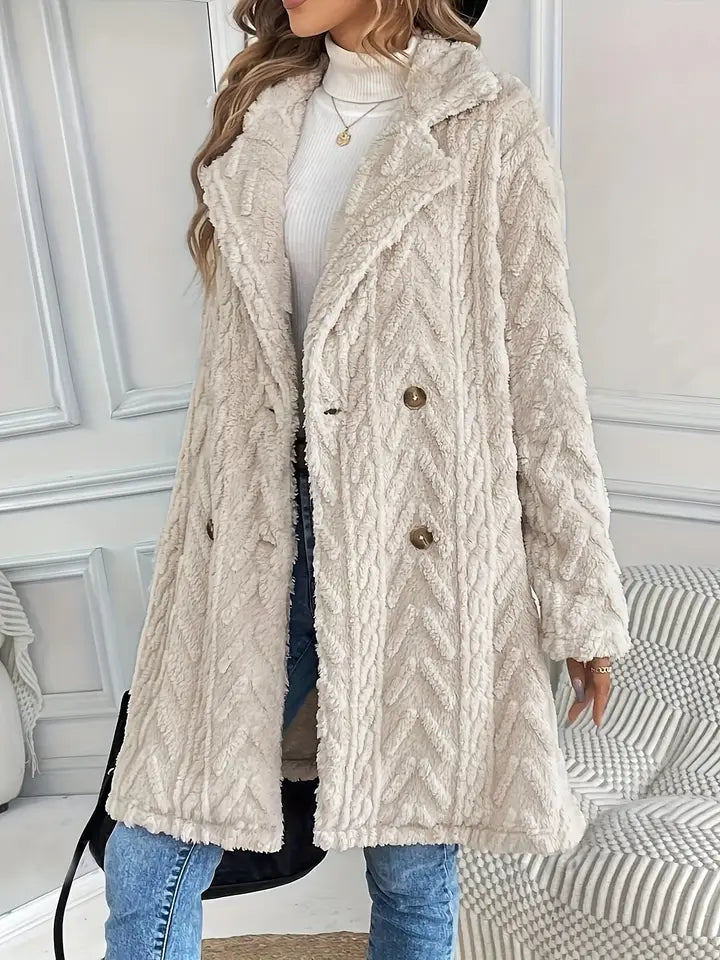 The Reversable Ripple Plush Long Coat