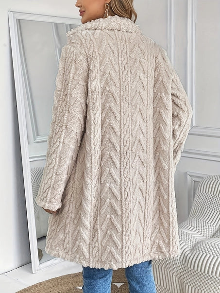 The Reversable Ripple Plush Long Coat