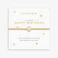 A Littles Happy Birthday Gold Four Leaf Clover
