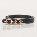 Classic Women's Thin Belt with Chain Buckle