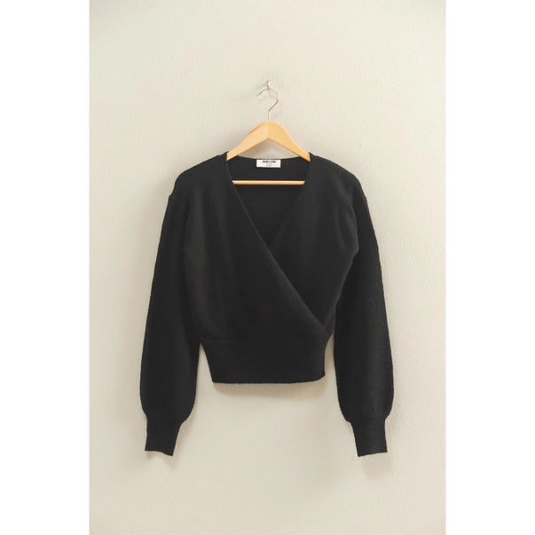 Surplice V-Neck Sweater