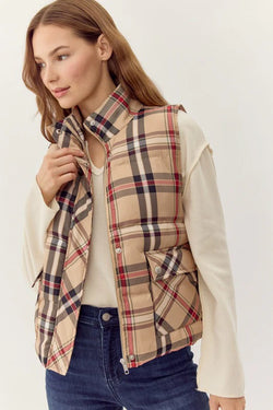 The Tartan Plaid Puffer Vest