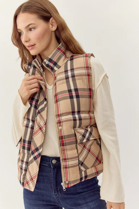 The Tartan Plaid Puffer Vest