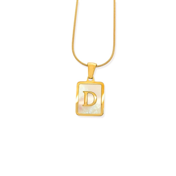 Elegant Water Resistant Initial Pendant Necklace