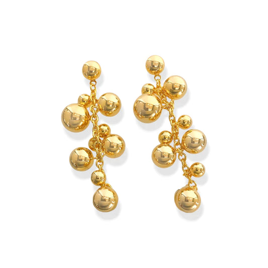 Dangling Spheres Earrings Gold