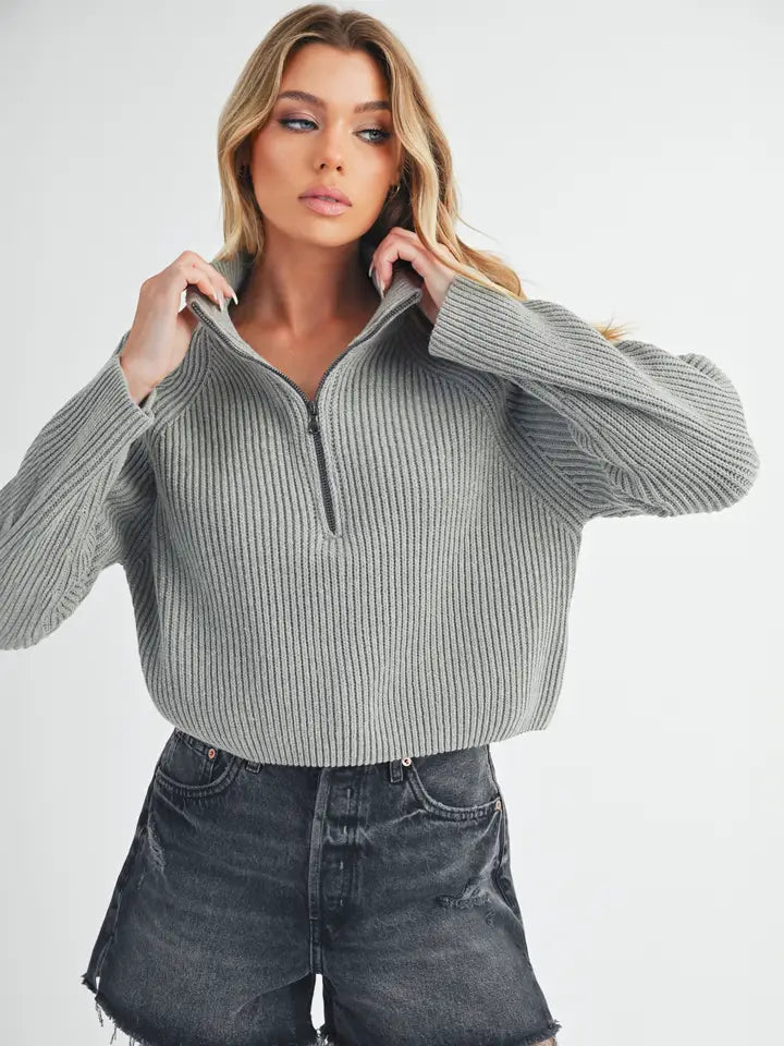 Debra Half Zip Sweater