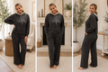 Off Duty Cozy Charcoal Hooded Lounge Set