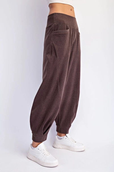 Rib Brush Cocoon Pants
