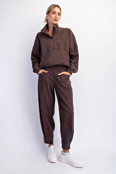 Rib Brush Cocoon Pants