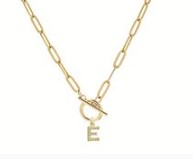 18K Gold Plated Initial Pendant Necklace