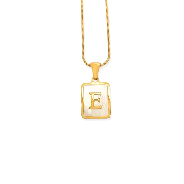 Elegant Water Resistant Initial Pendant Necklace