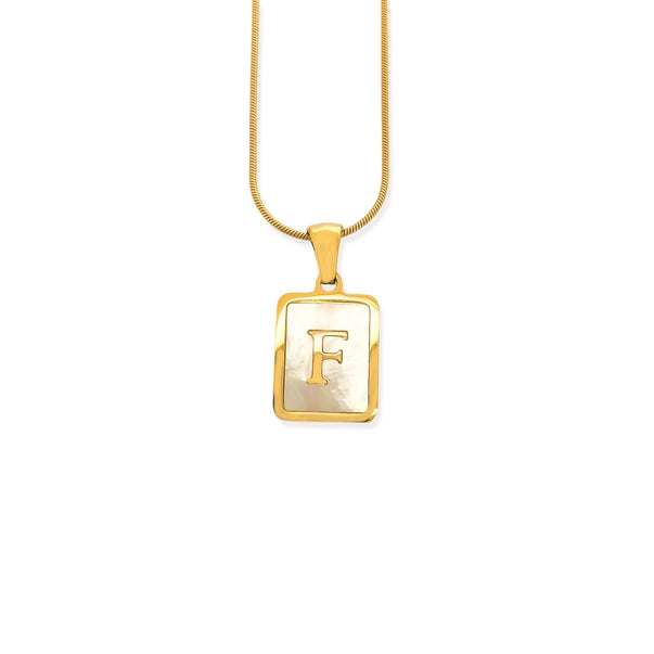 Elegant Water Resistant Initial Pendant Necklace