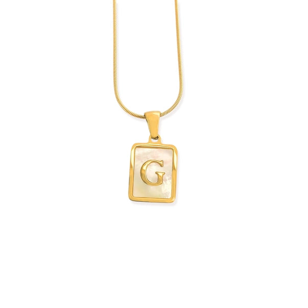 Elegant Water Resistant Initial Pendant Necklace
