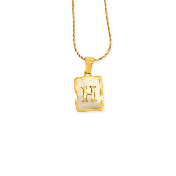 Elegant Water Resistant Initial Pendant Necklace
