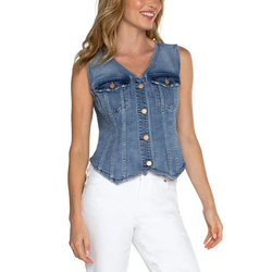 REBEL Fitted Denim Vest by HIDDEN JEANS