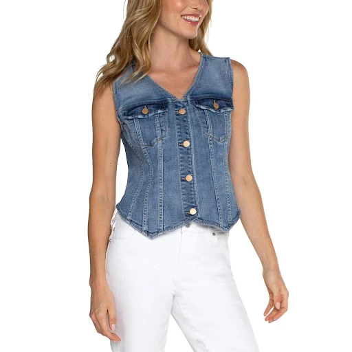 REBEL Fitted Denim Vest by HIDDEN JEANS