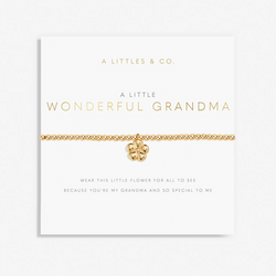 A Little Wonderful Grandma Flower Gold Bracelet