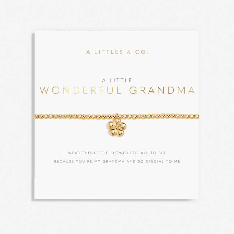 A Little Wonderful Grandma Flower Gold Bracelet