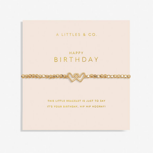 A Little ‘Happy Birthday' Bracelet in Gold-Tone Plating