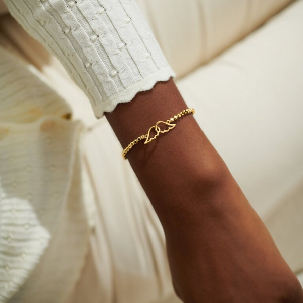 A Little ‘Guardian Angel' Bracelet in Gold-Tone Plating