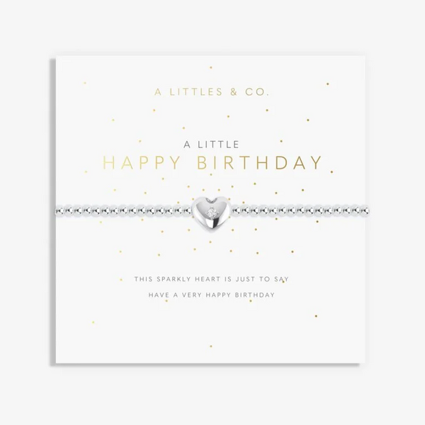 A Little 'Happy Birthday' Bracelet in Silver Plating