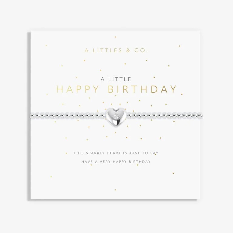 A Little 'Happy Birthday' Bracelet in Silver Plating