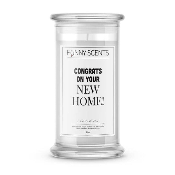 “Congratulations on Your New Home!” Candle