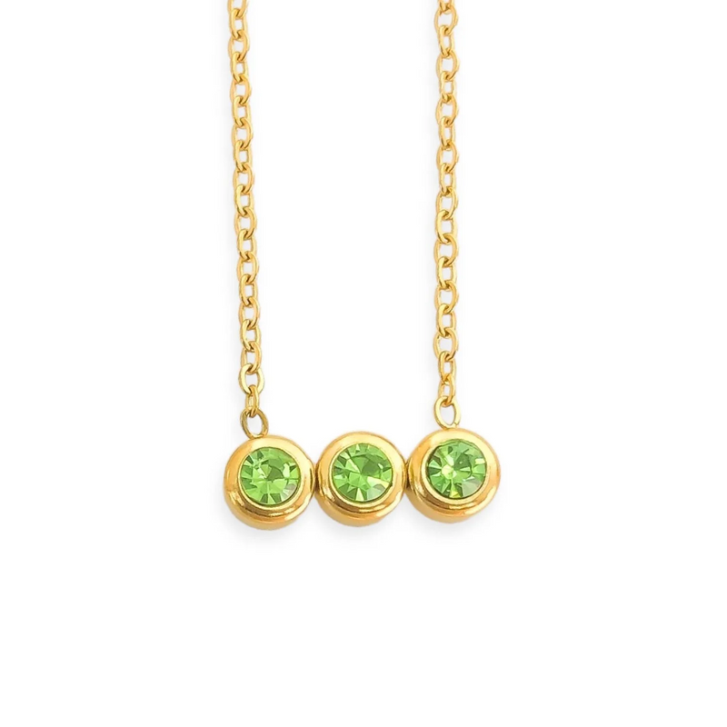 Water Resistant Birthstone Necklace Set
