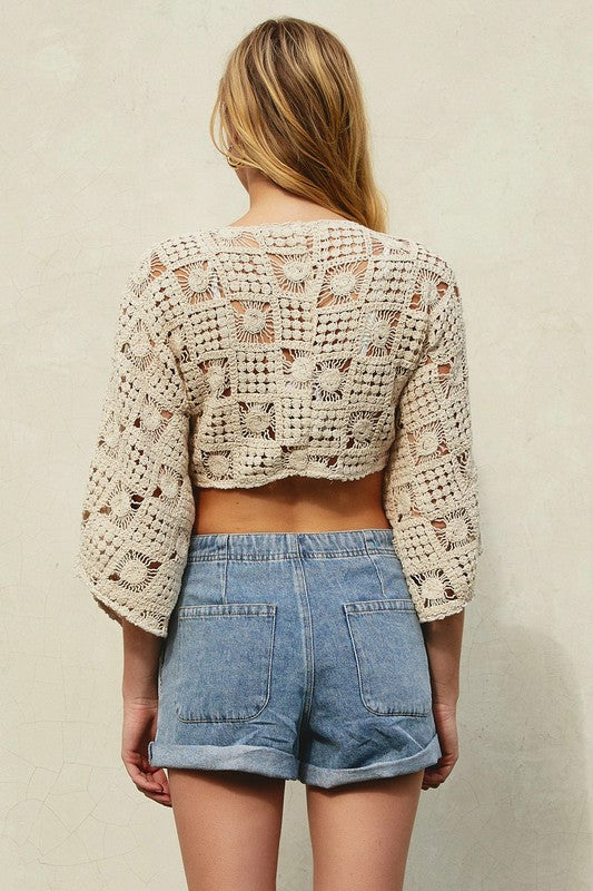 The Knitted Cross-Tied Top