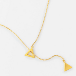 Gold Double Triangle Necklace