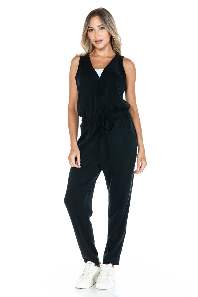 Sleeveless Straight Leg Jumpsuit